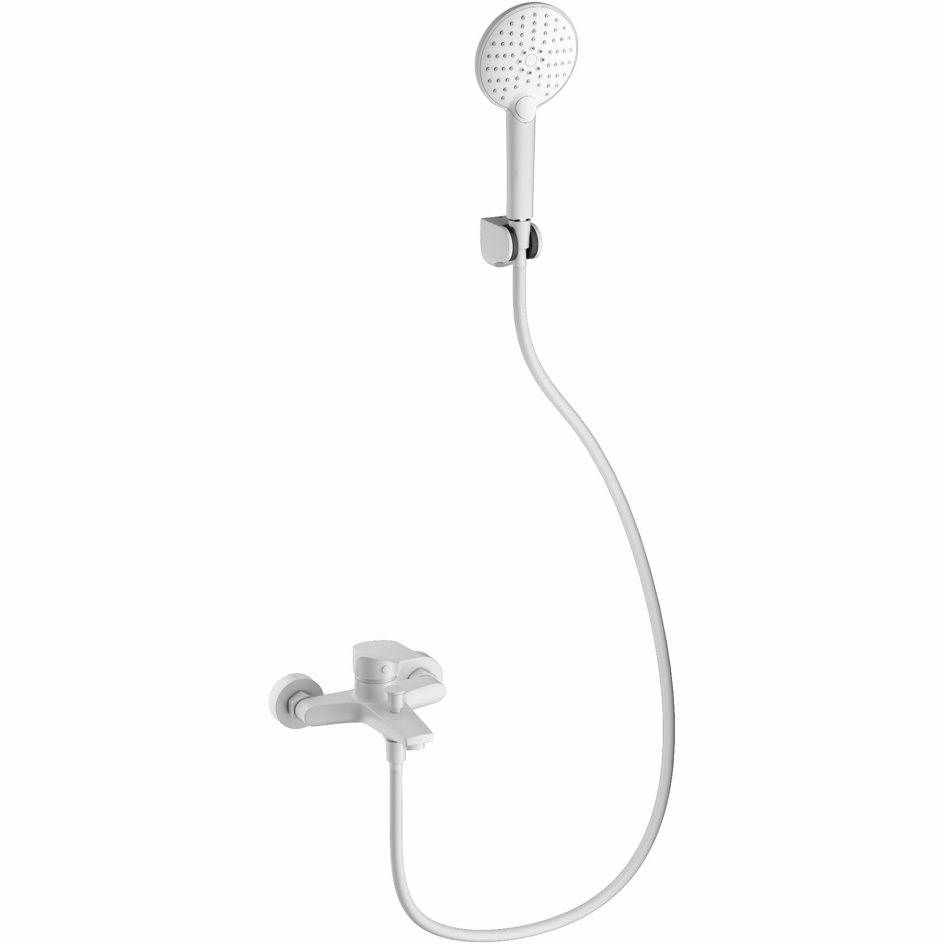 Смеситель для ванны с душем Wonzon & Woghand белый матовый, WW-A30891-MW
