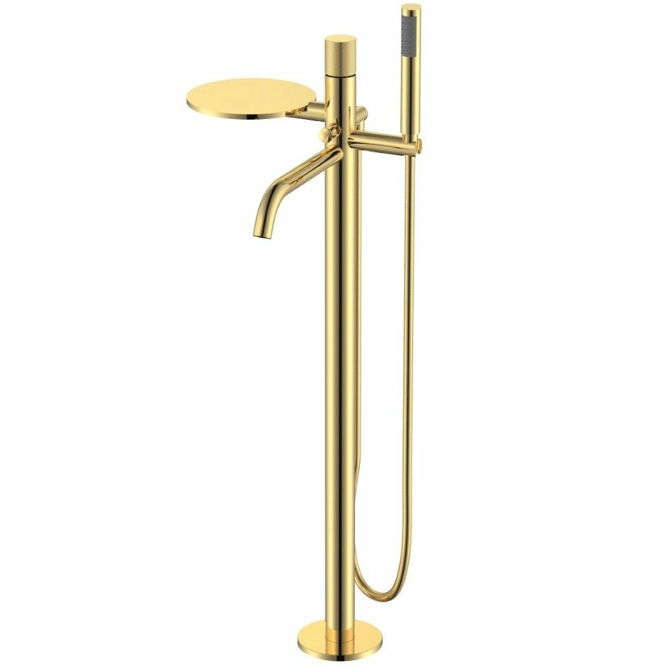 Напольный смеситель для ванны Boheme Stick Spirale Gold, 129-GG.4