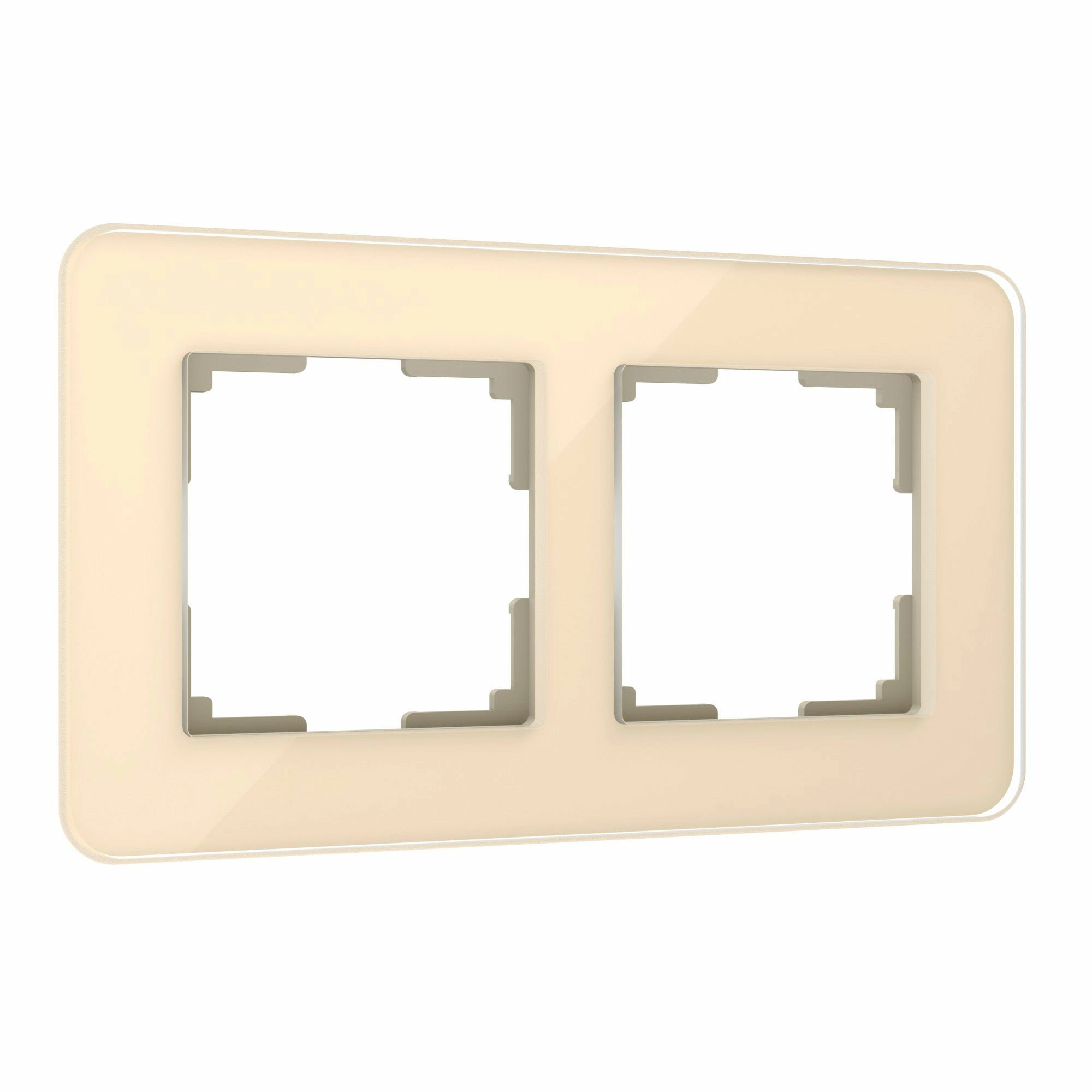 Рамка на 2 поста Werkel Elite W0022443 (айвори, стекло)