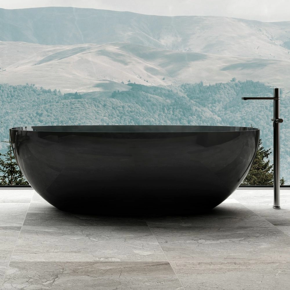 Прозрачная ванна Abber Kristall 165x78, AT9701Onyx
