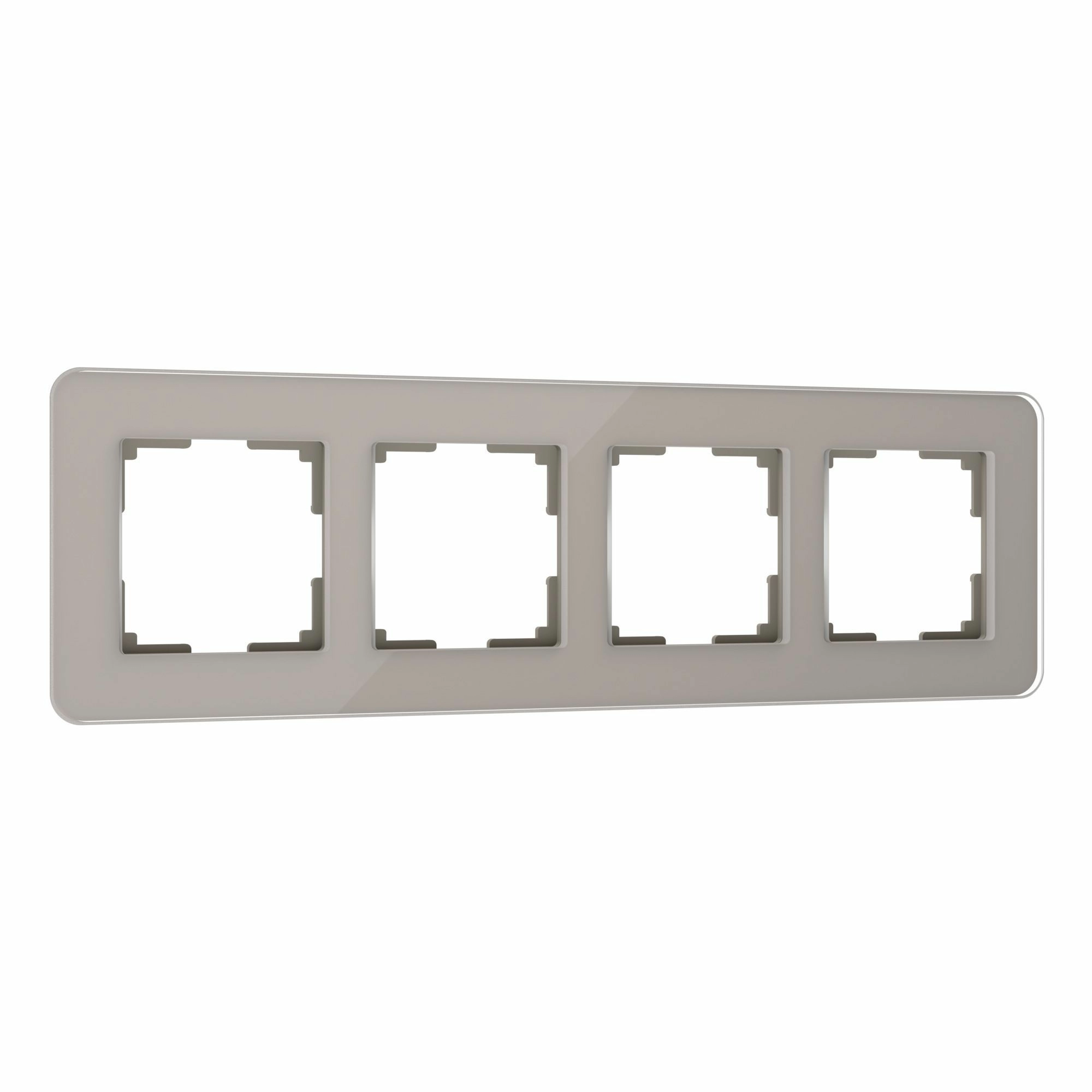 Рамка на 4 поста Werkel Elite W0042417 (дымчатый, стекло)