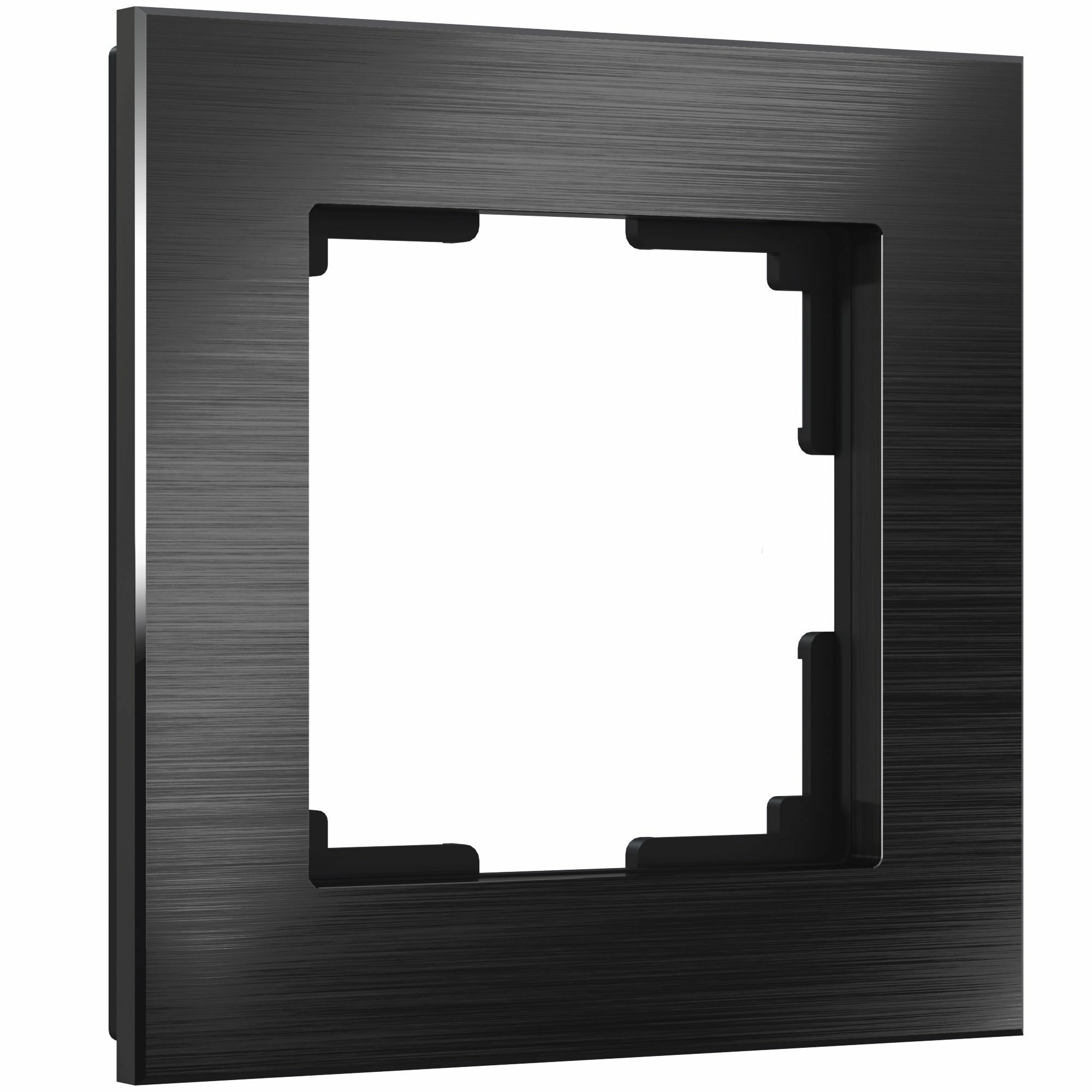 Рамка на 1 пост Werkel Aluminium W0011708 (черный алюминий)
