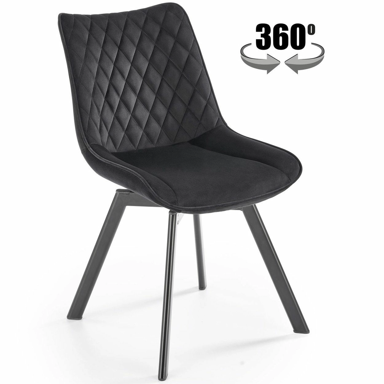 Стул Halmar K520 черный/черный, V-CH-K/520-KR-CZARNY