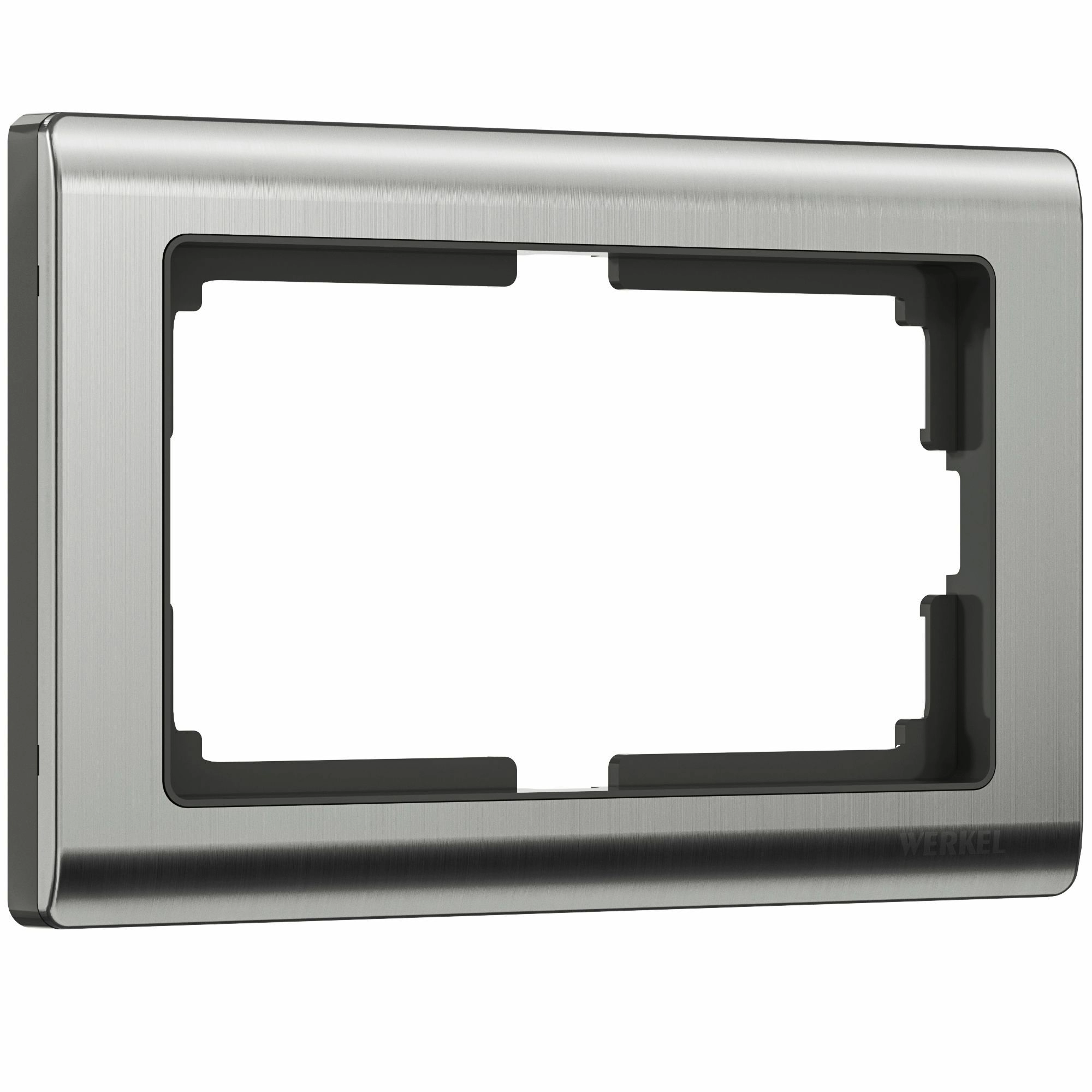Рамка для двойной розетки Werkel Metallic W0081602 (глянцевый никель)