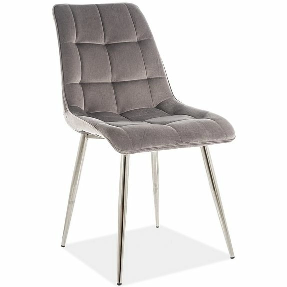 Стул Signal Chic Velvet Bluvel 14 серый/хром, CHICVCHSZ