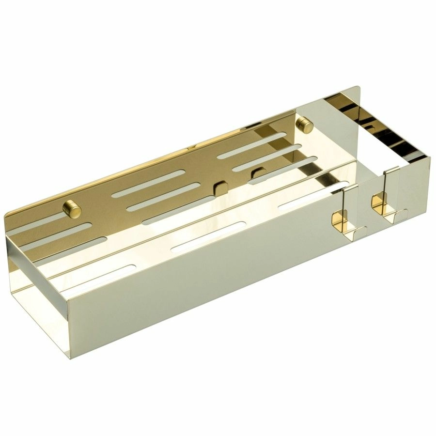 Полка для принадлежностей с 2 крючками Boheme Q Gold, 10965-G