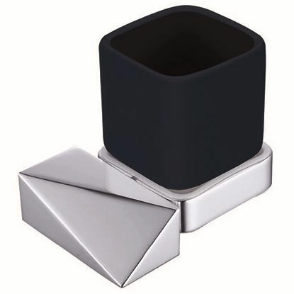 Стакан для зубных щеток Boheme New Venturo Chrome/Black, 10314-CR-B