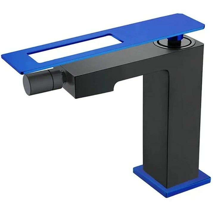 Смеситель для биде Boheme Q Black/Ultramarine, 146-BUW