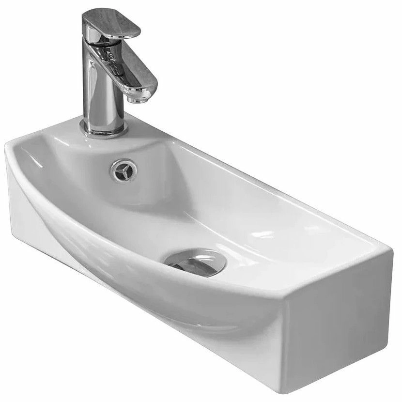 Раковина подвесная WeltWasser 45.5x22, WW AISBACH 7946 GL-WT