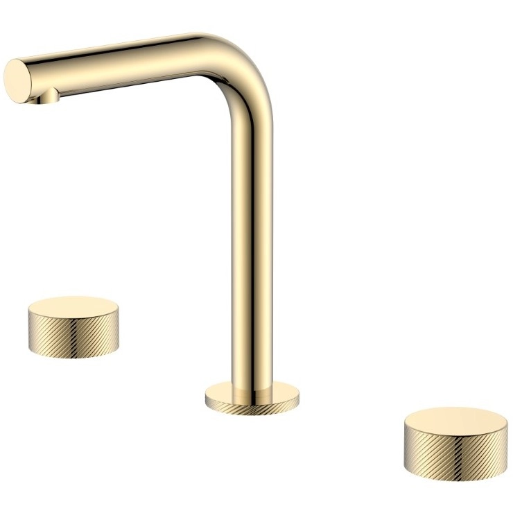 Смеситель на столешницу на 3 отверстия Boheme Stick Spirale Gold, 152-G.4