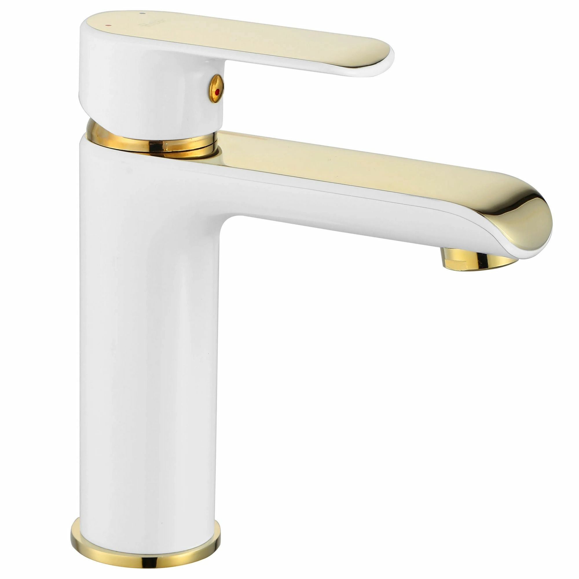 Смеситель для умывальника Rea Bloom White/Gold, REA-B9919