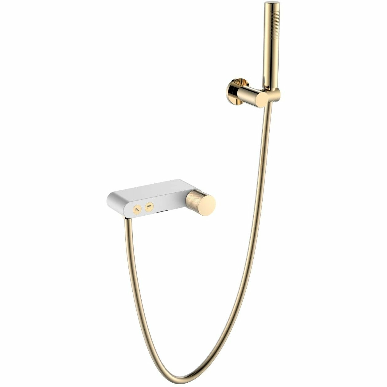 Смеситель для ванны Boheme Stick Touch White/Gold, 123-WG.2