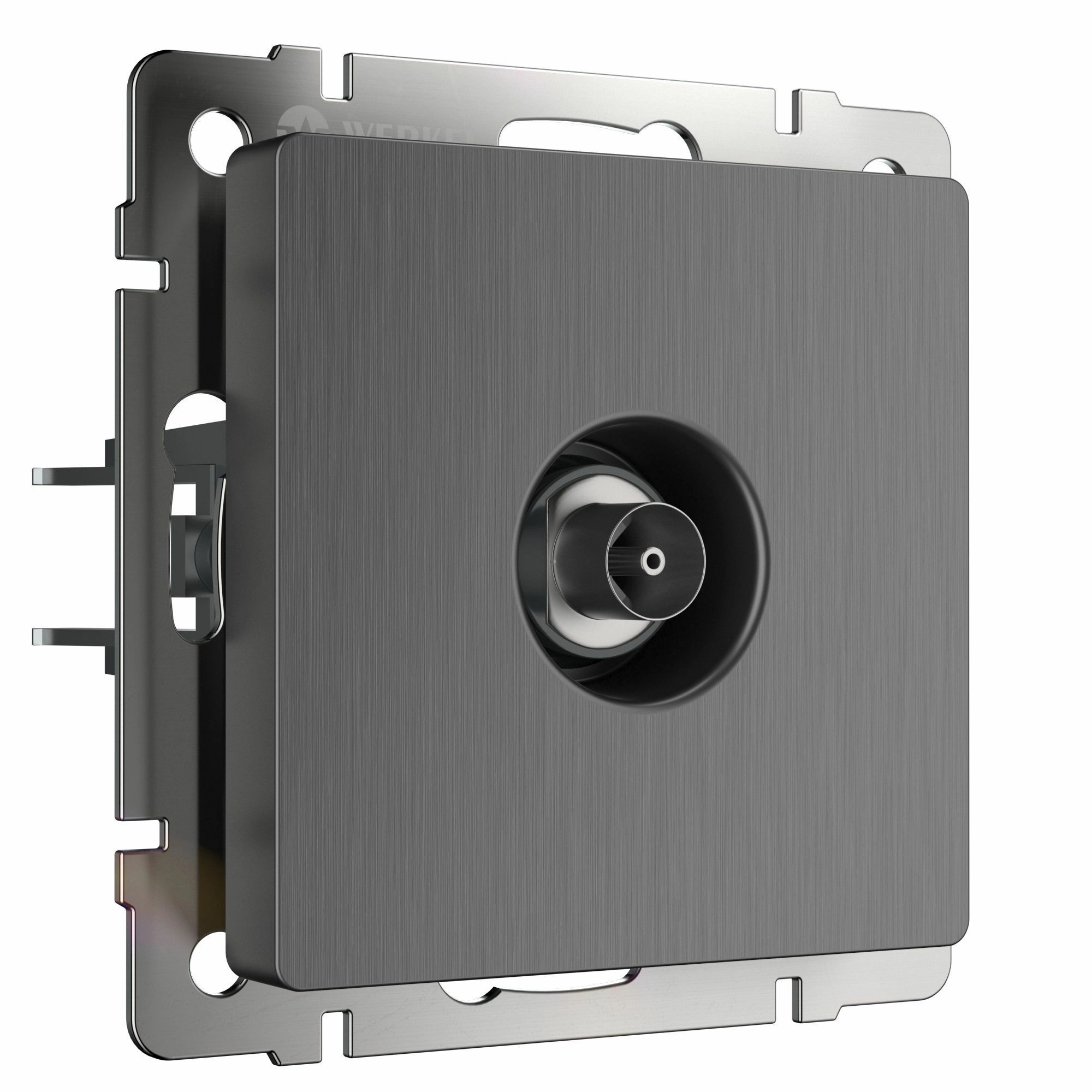 ТВ розетка оконечная Werkel W1183004 (графит рифленый)
