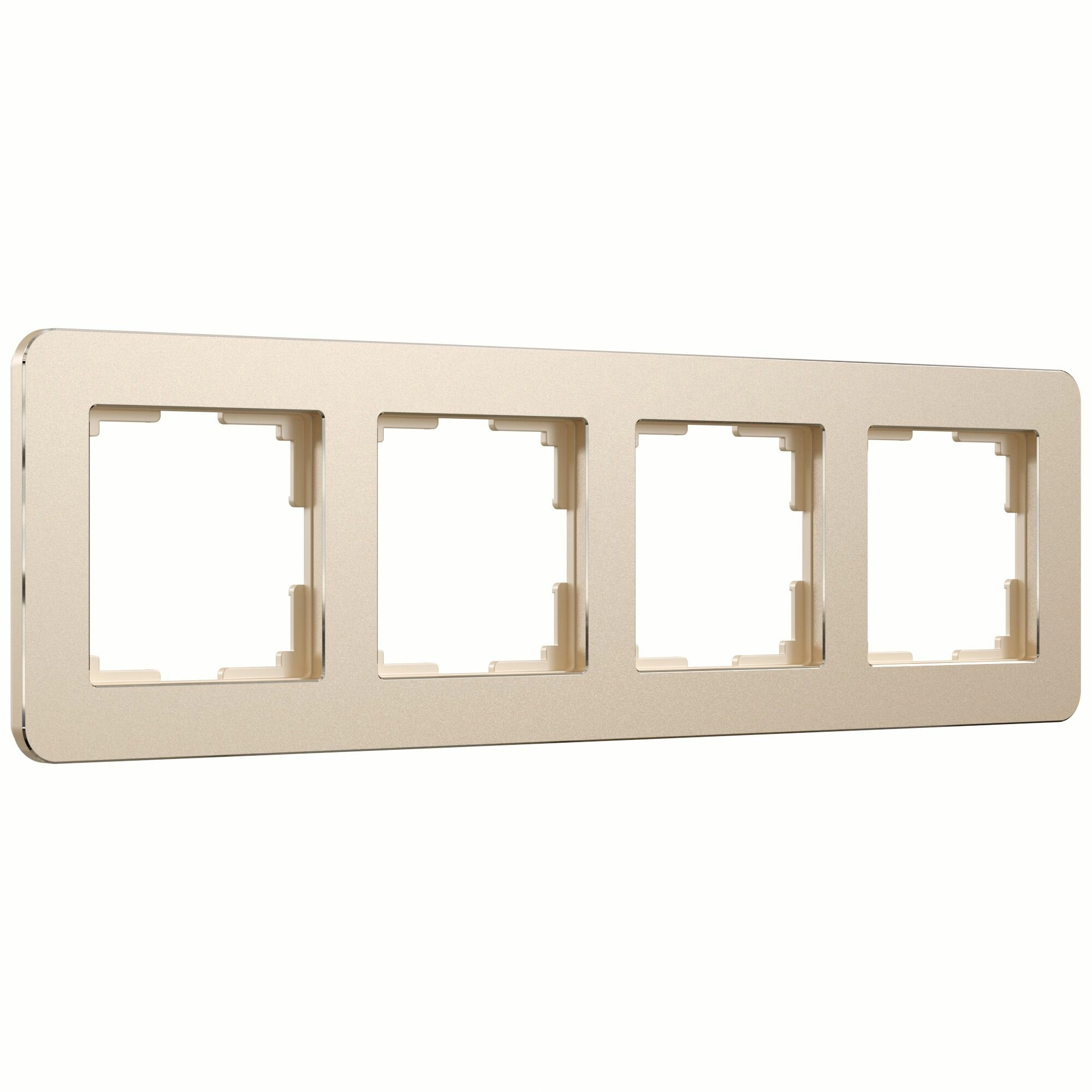 Рамка на 4 поста Werkel Platinum W0042611 (шампань)