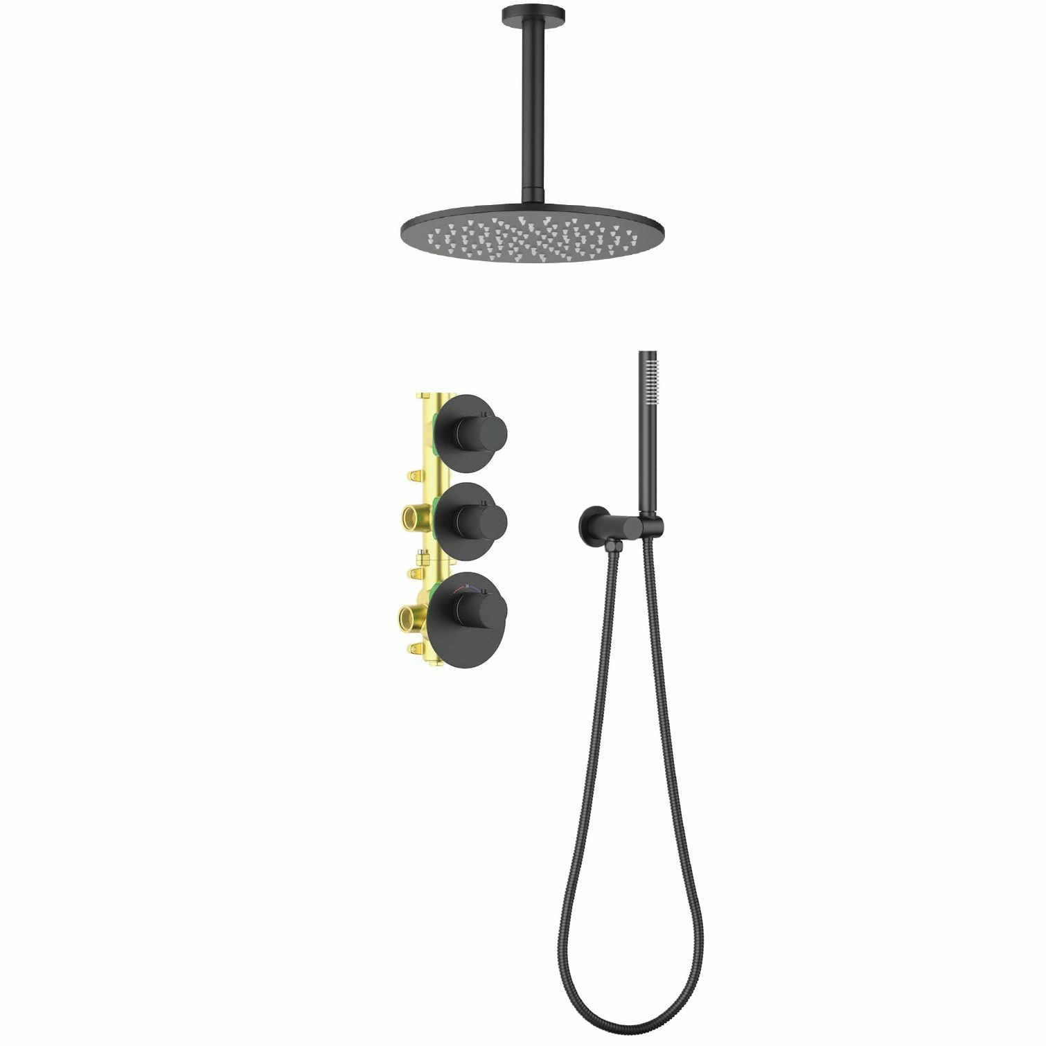 Душевая система встроенная с термостатом Timo Saona Black, SX-2399/03SM