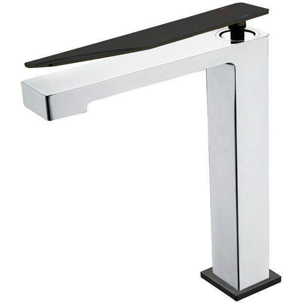 Высокий смеситель для умывальника Boheme Q2 Chrome/Black, 142-CRB.2