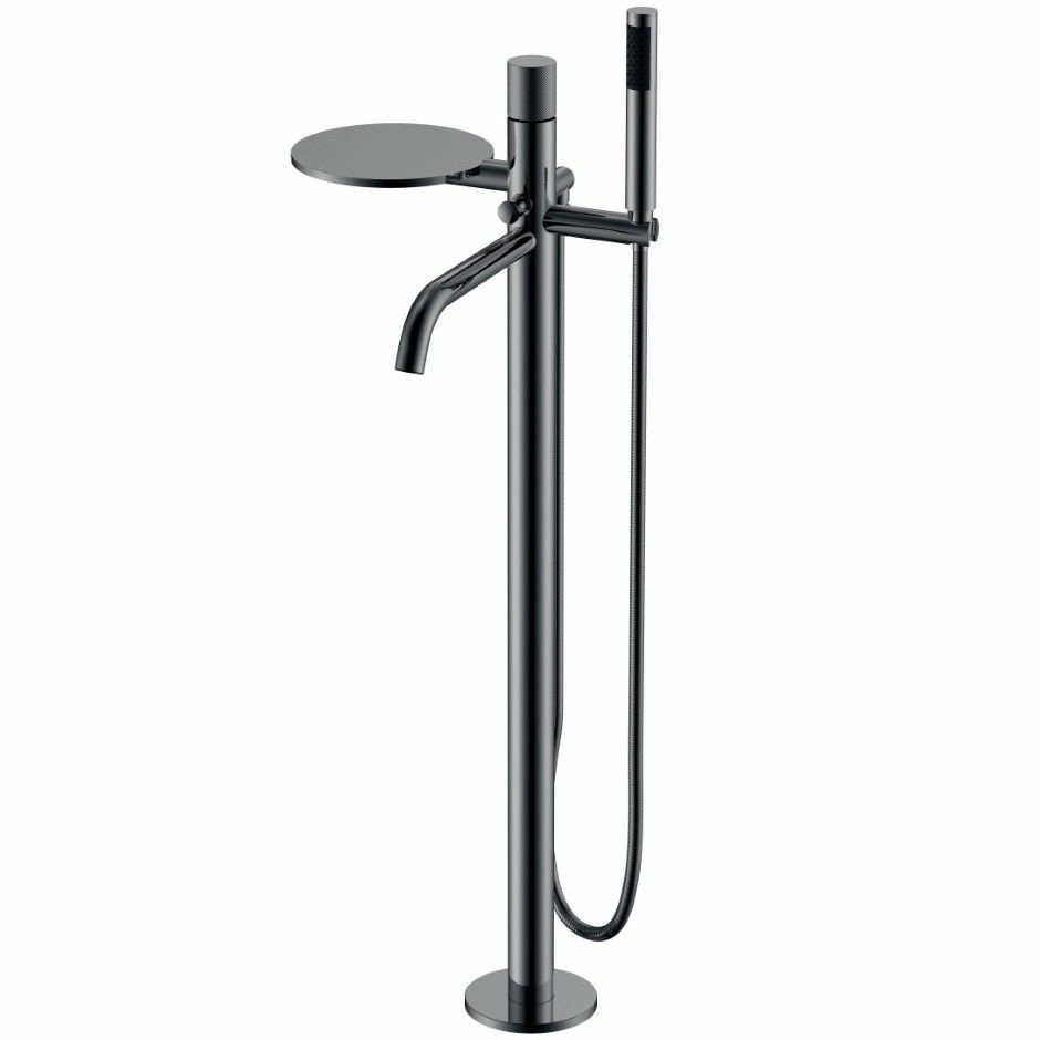 Напольный смеситель для ванны Boheme Stick Spirale Shine Gun Metall, 129-SGM.4