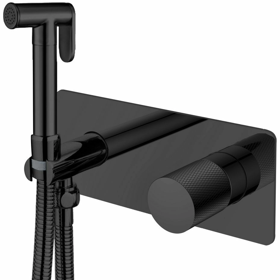 Смеситель гигиенический Boheme Stick Touch Black, 127-BB.2