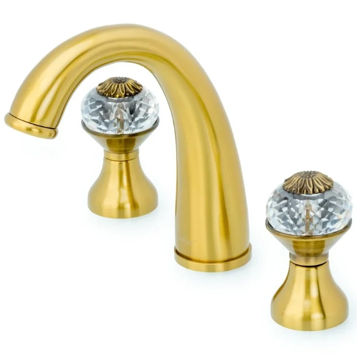 Смеситель для раковины на 3 отверстия Boheme Flora Bronze, 317