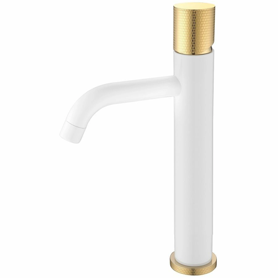 Высокий смеситель для умывальника Boheme Stick Touch White/Chrome, 122-WG.2