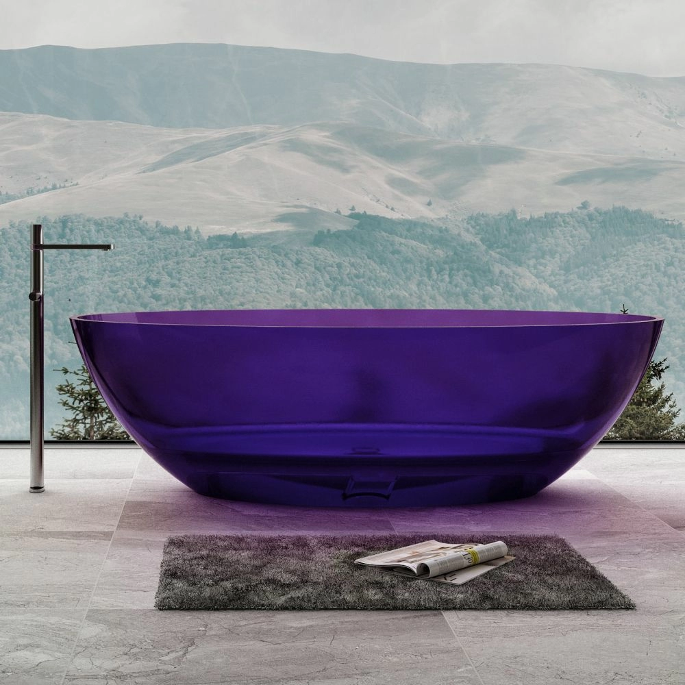 Прозрачная ванна Abber Kristall 180x85, AT9702Amethyst