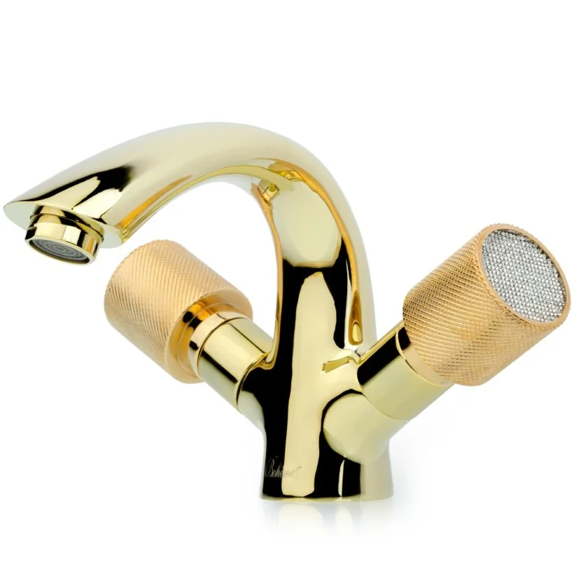 Смеситель для умывальника Boheme Royal Crystal Gold, 291