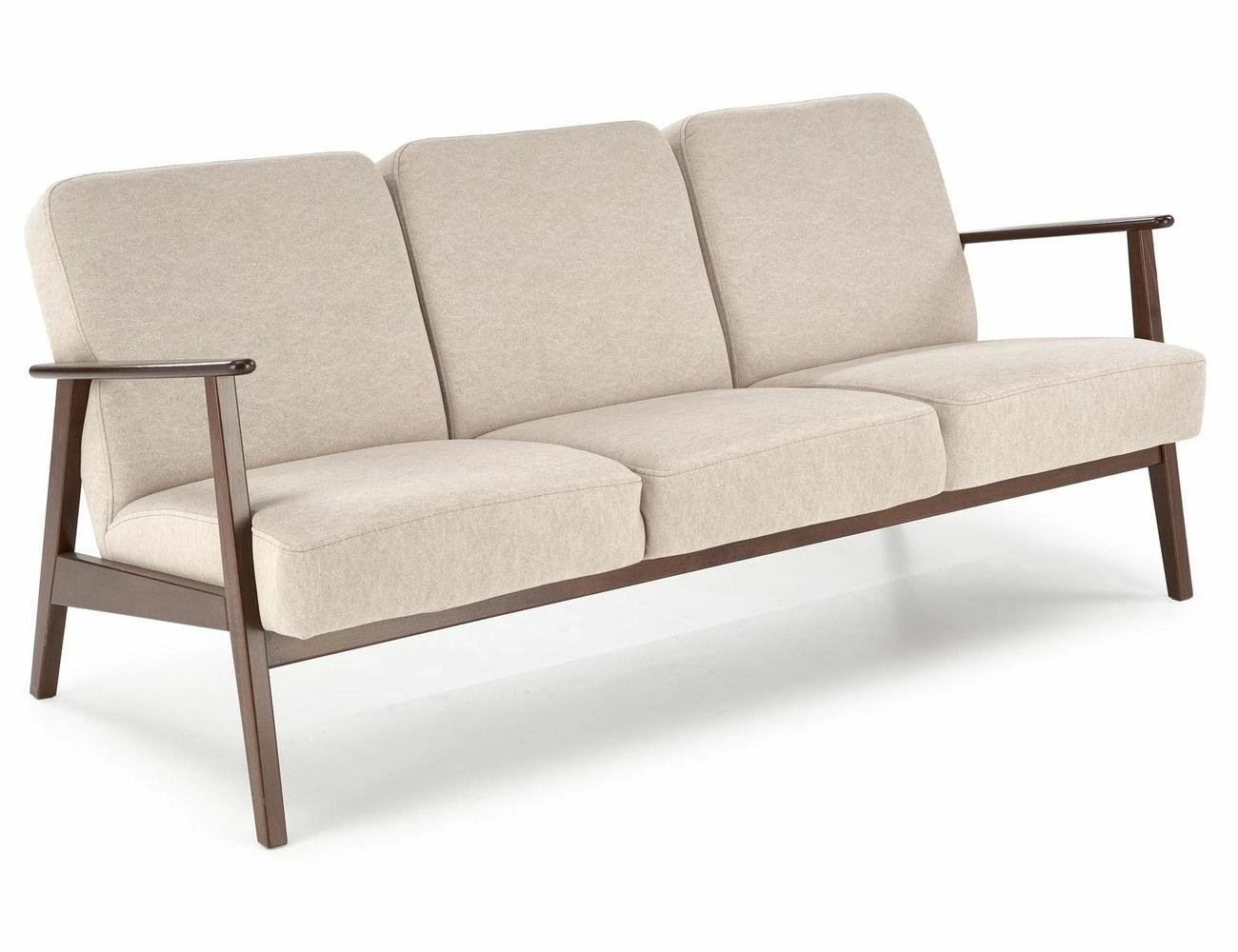 Диван Halmar Milano 3S бежевый/орех, V-PL-MILANO_3S-SOFA-BEZOWY
