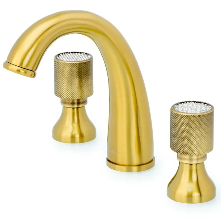 Смеситель для раковины на 3 отверстия Boheme Royal Crystal Bronze, 317
