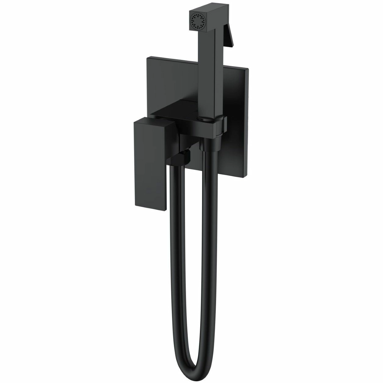 Смеситель гигиенический Boheme Qubic Matt Black, 477-B