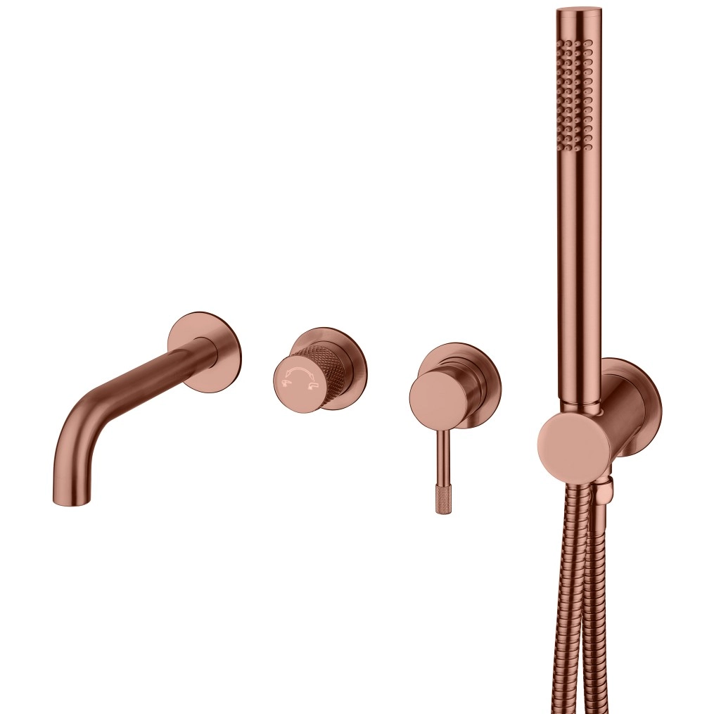 Смеситель для ванны встроенный Boheme Uno Copper Brushed, 464-3-CB