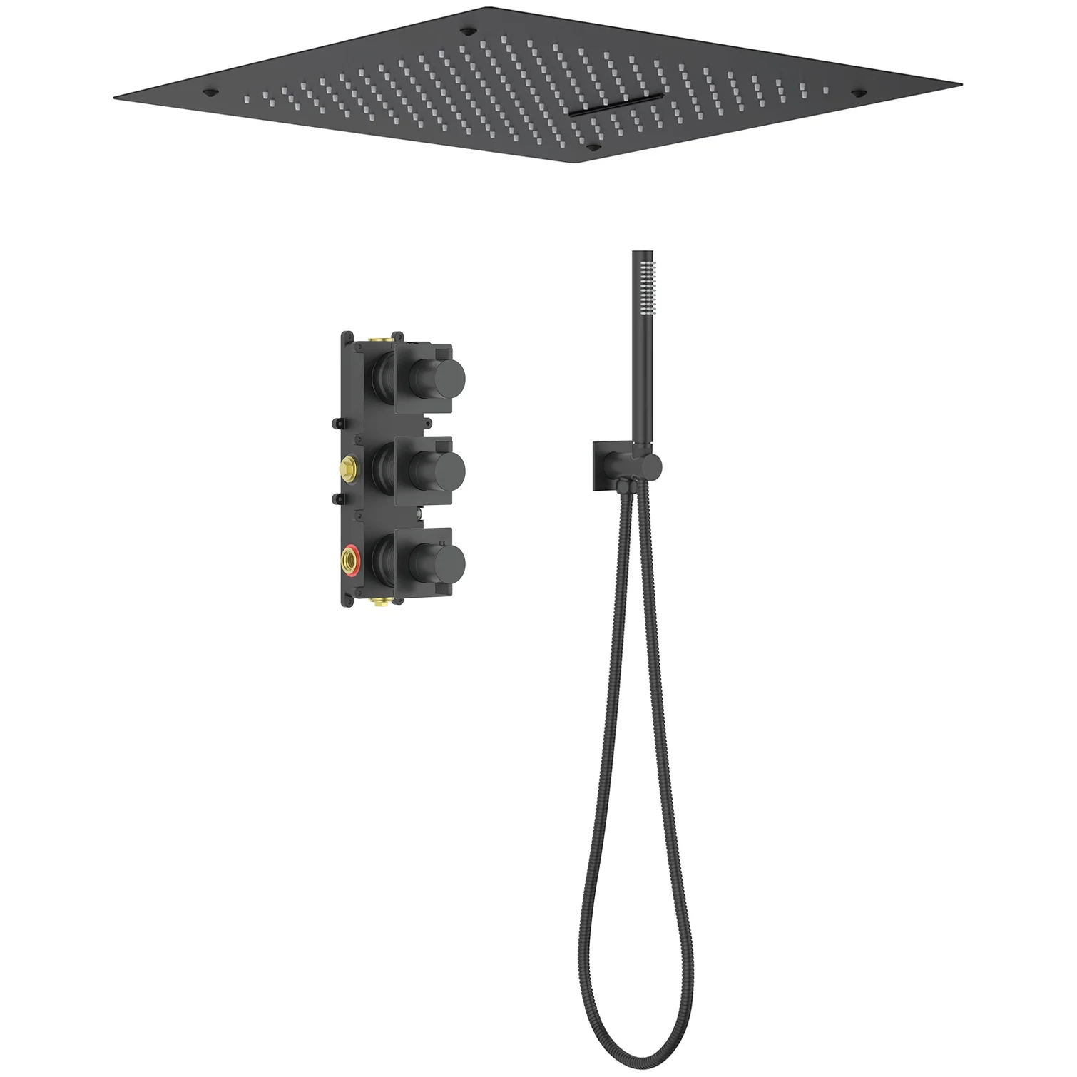 Душевая система встроенная с термостатом Timo Caisa Black, SX-9029/03SM