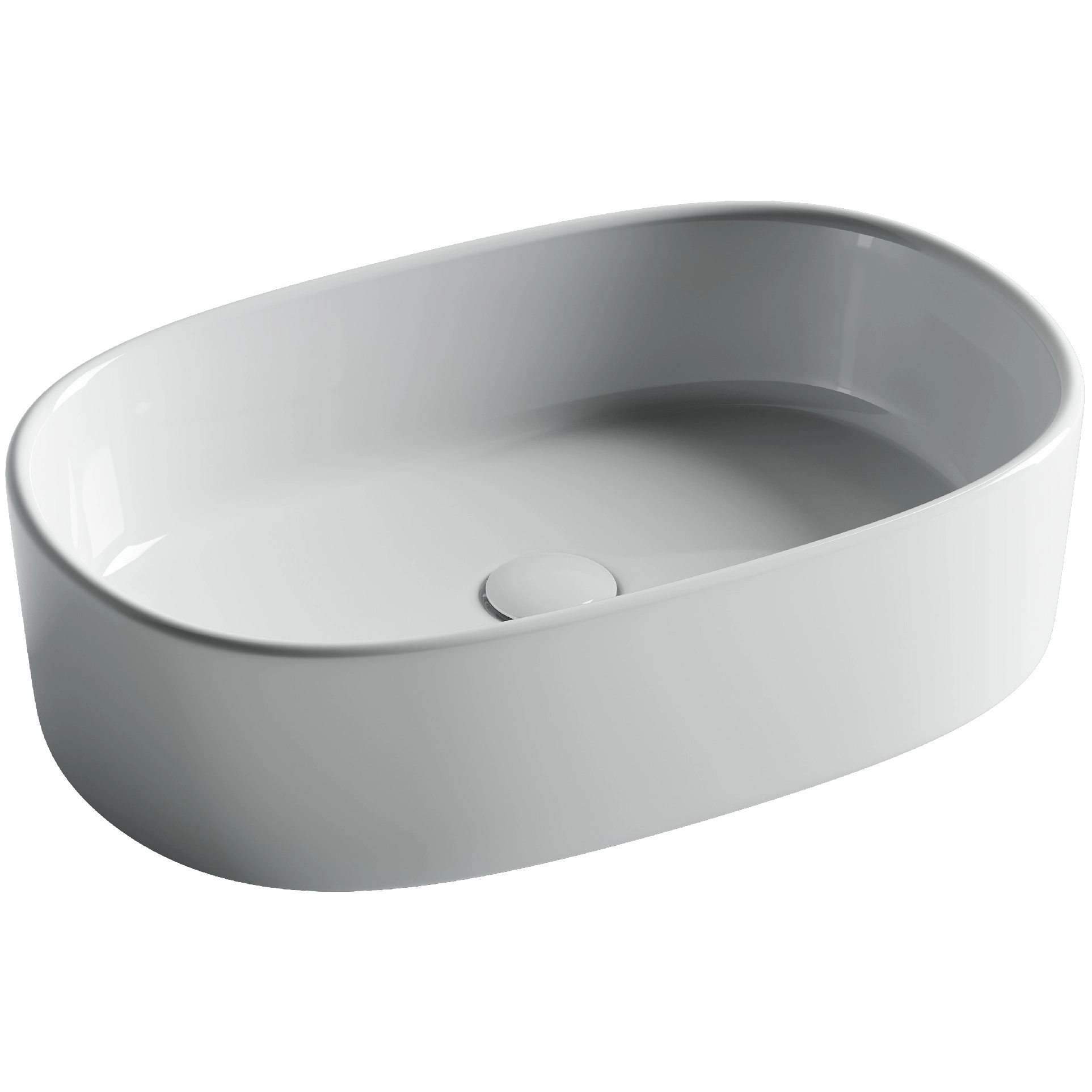 Умывальник чаша накладная овальная CeramicaNova Element 56.1x35.9, CN6075