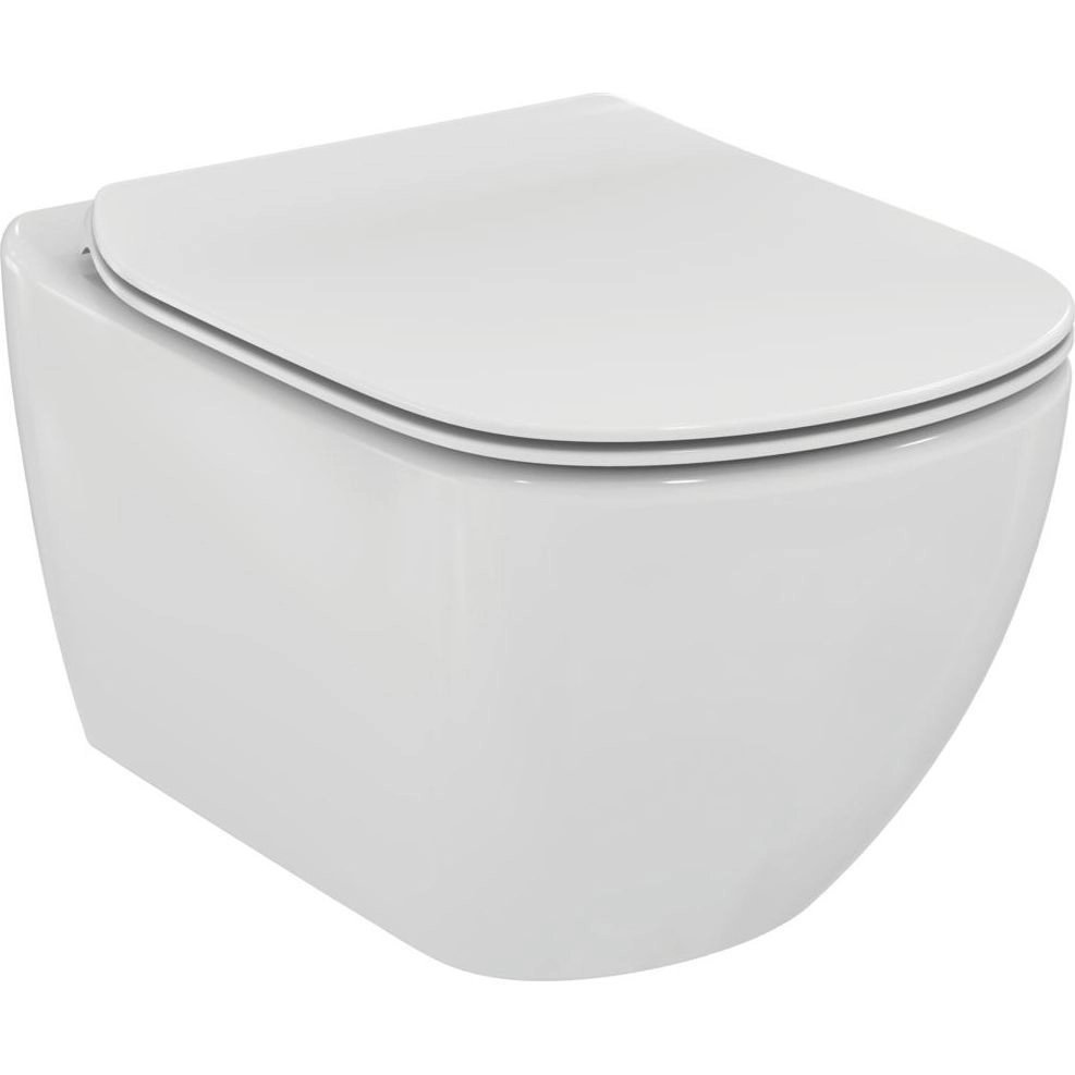 Подвесной унитаз Ideal Standard Tesi Aquablade с сиденьем, T007901+T352701