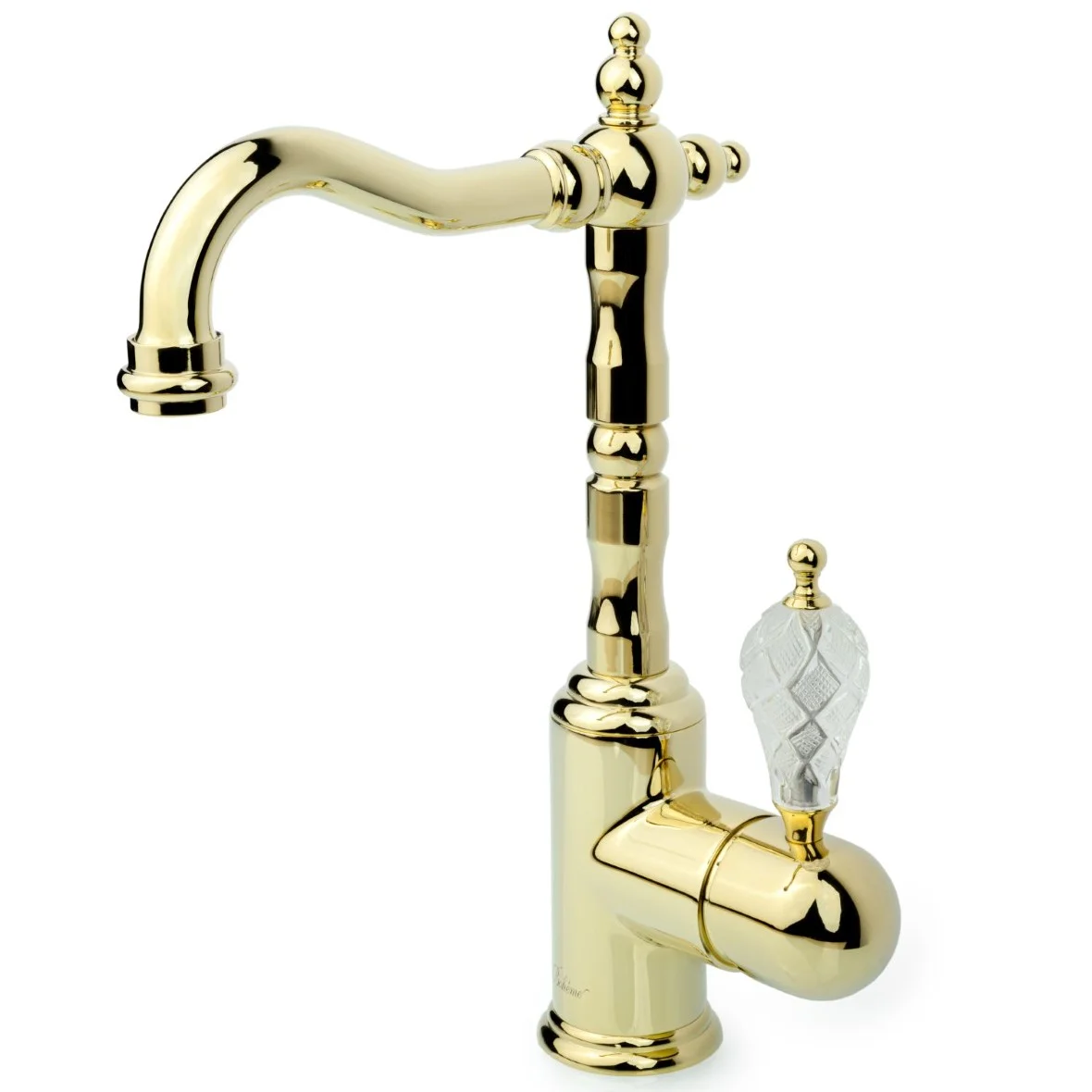 Смеситель для умывальника Boheme Crystal Gold, 282