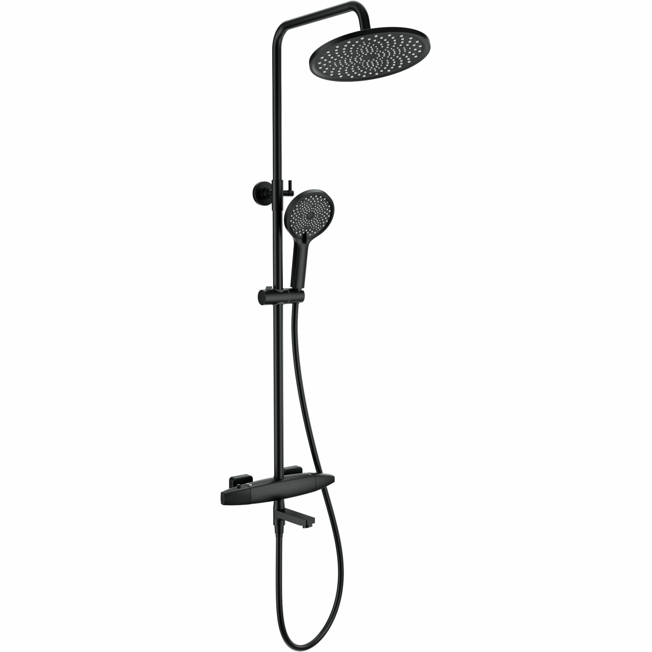 Душевая система с термостатом Wonzon & Woghand черный матовый, WW-B3035-A2-MB