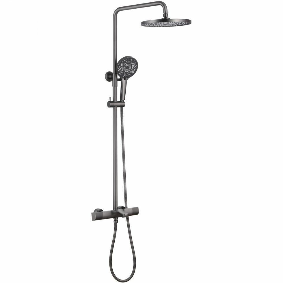 Душевая стойка с термостатом и изливом Abber Thermostat никель, AF8516NG