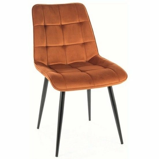 Стул Signal Chic Velvet Bluvel 4215 корица/черный, CHICVCCY