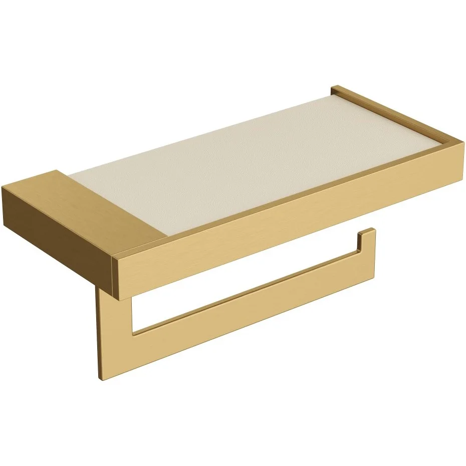 Держатель туалетной бумаги Boheme Qubic Matt Gold, 10721-MG