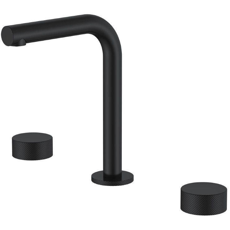 Смеситель на столешницу на 3 отверстия Boheme Stick Spirale Black, 152-B.4