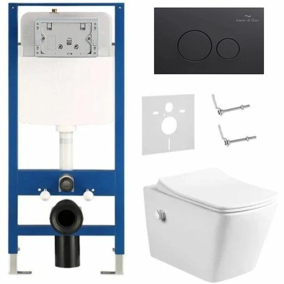 Комплект Amore di Mare QuickFit 50114 и клавиши 303MB с унитазом Garda Bidet P310X, QF303MB310X