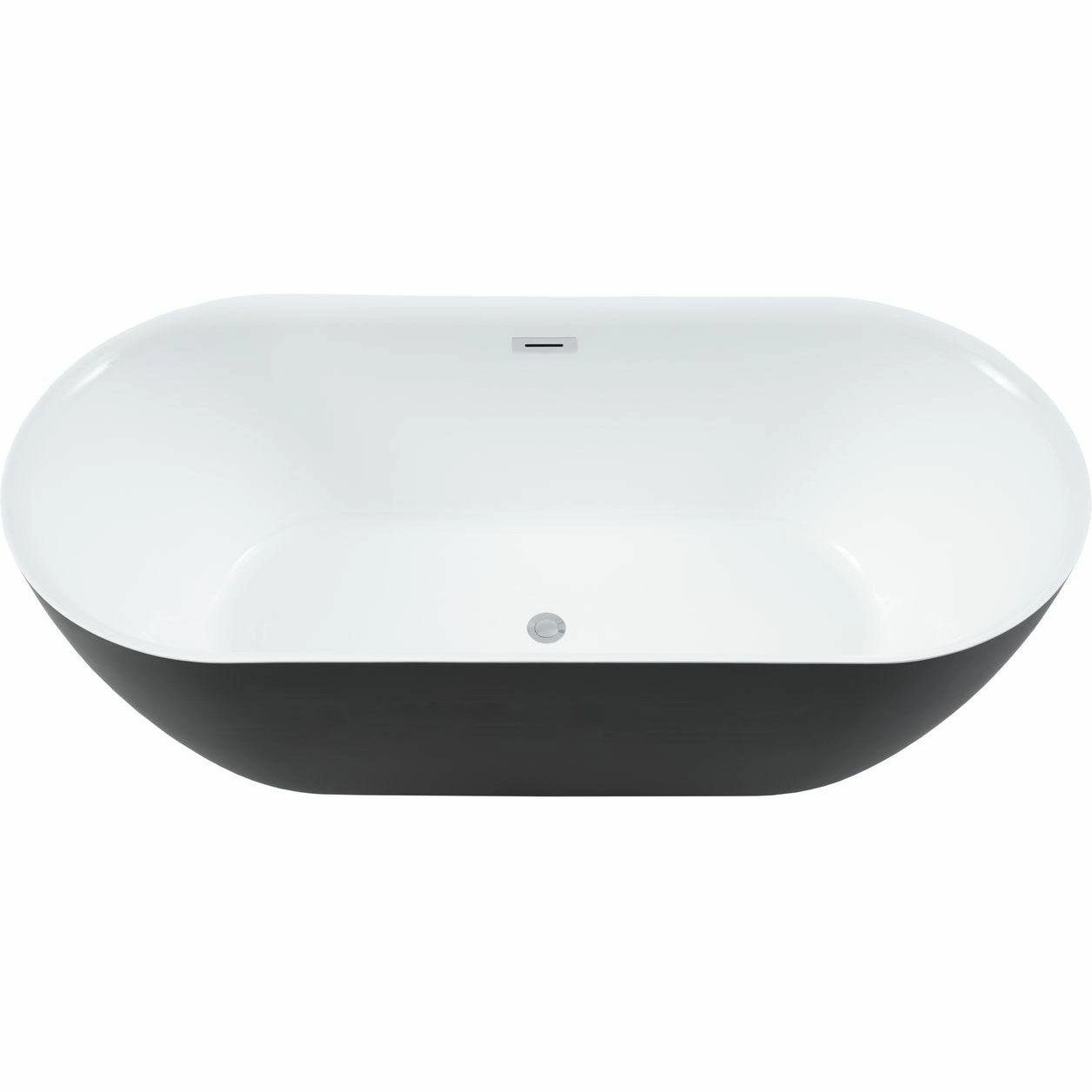 Акриловая ванна Aquanet Delight 170x78 Black Gloss Finish, 289723