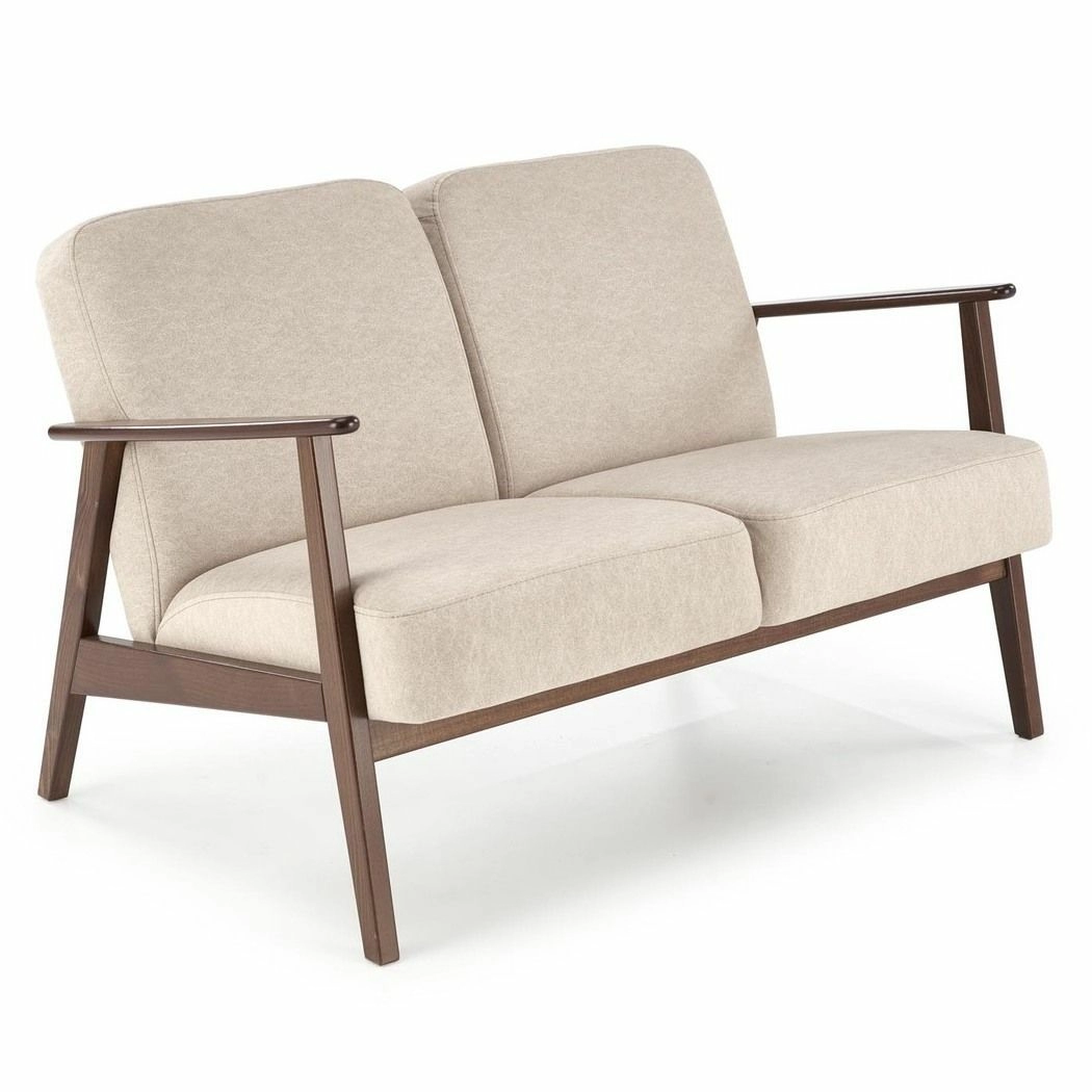 Диван Halmar Milano 2S бежевый/орех, V-PL-MILANO_2S-SOFA-BEZOWY