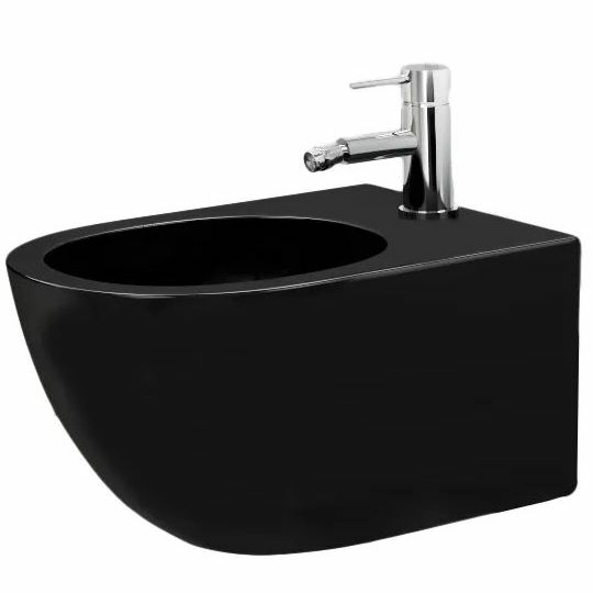Биде подвесное Rea Carlo Mini Black Matt, REA-C9901