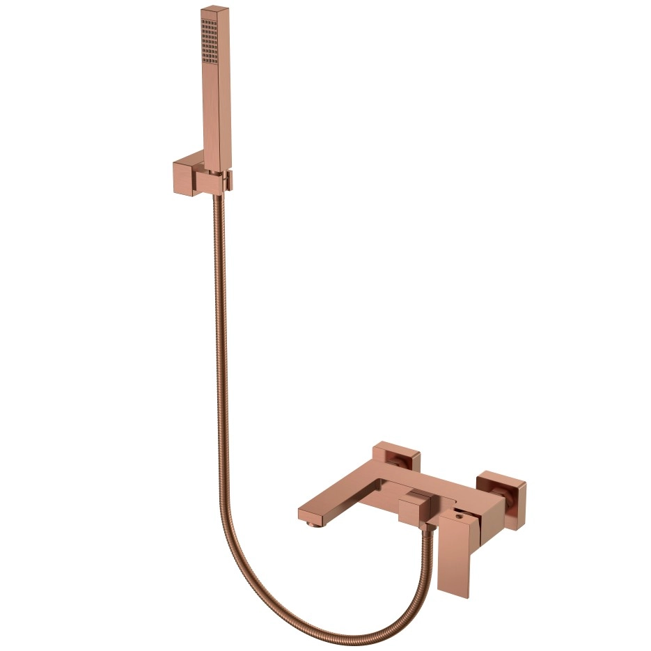Смеситель для ванны Boheme Qubic Copper Brushed, 473-CB