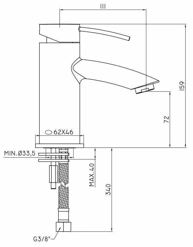 Смеситель для раковины Paffoni Berry, BR071CR