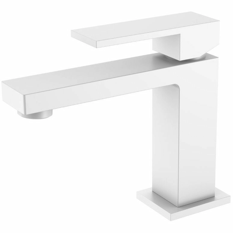 Смеситель для умывальника Boheme Qubic Matt White, 471-MW