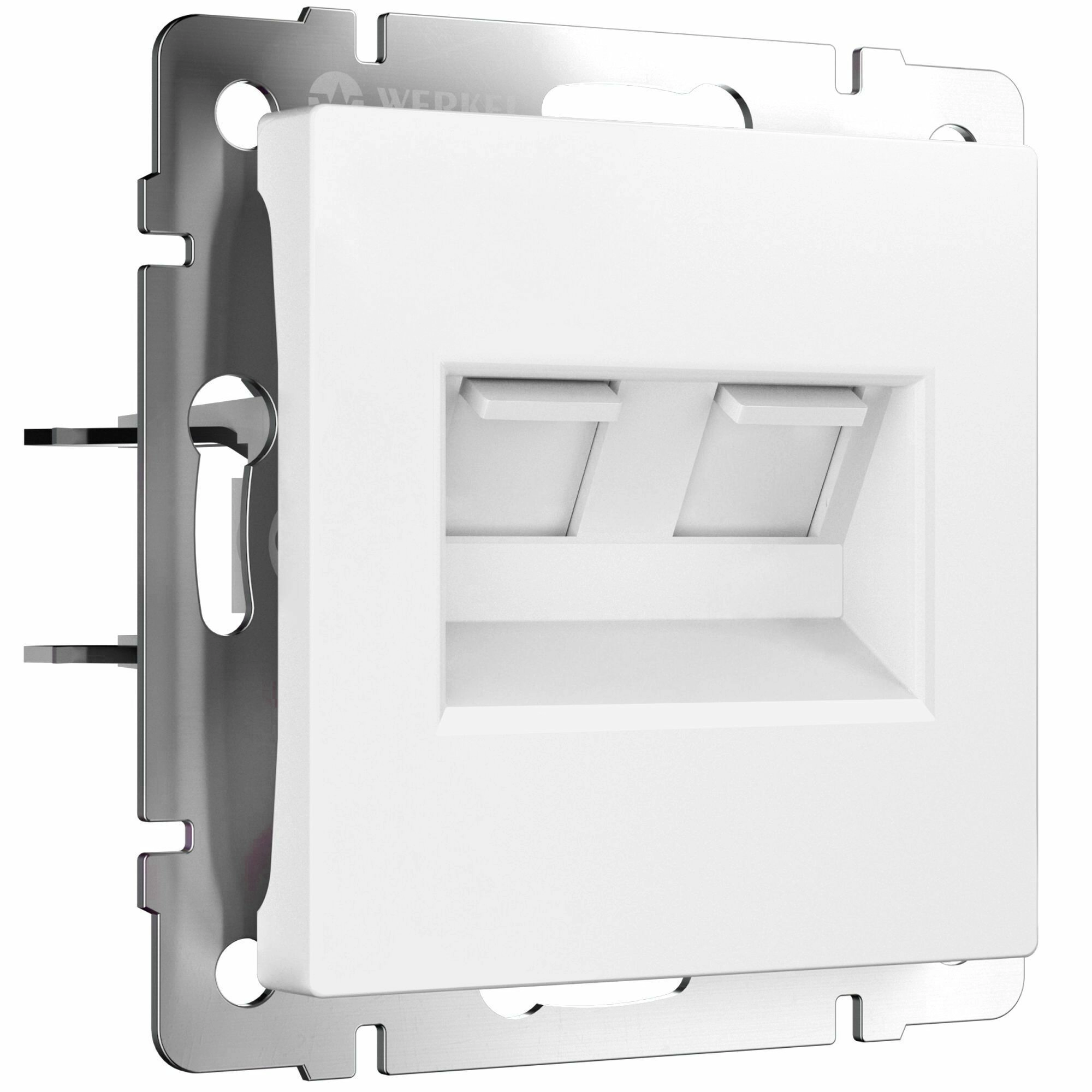 Розетка двойная Ethernet RJ-45 Werkel W1181161 (белый матовый)