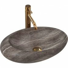 Умывальник Rea Roxy A Stone D.Grey 49x31, REA-U6649
