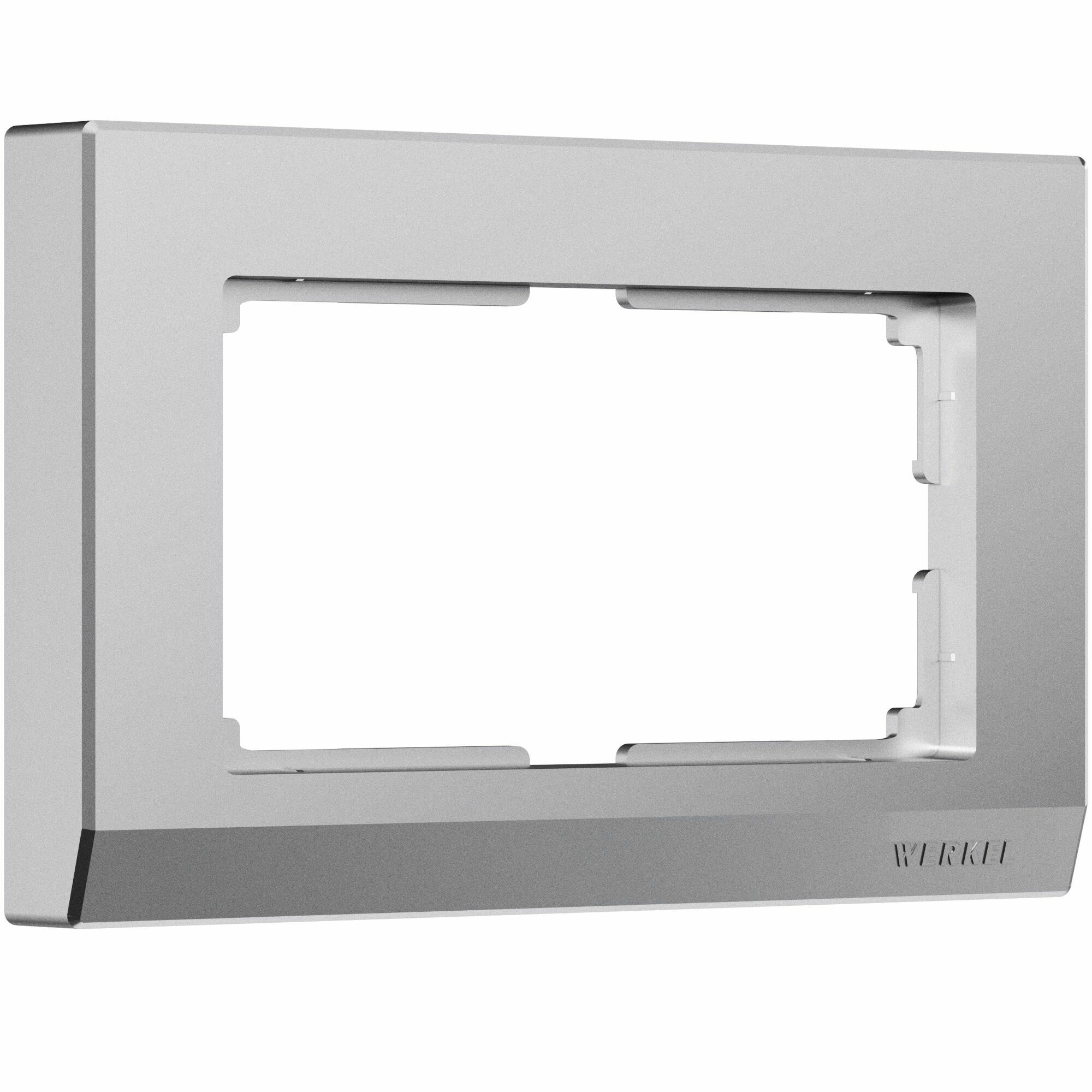 Рамка для двойной розетки Werkel Stark W0081865 (серебряный матовый)