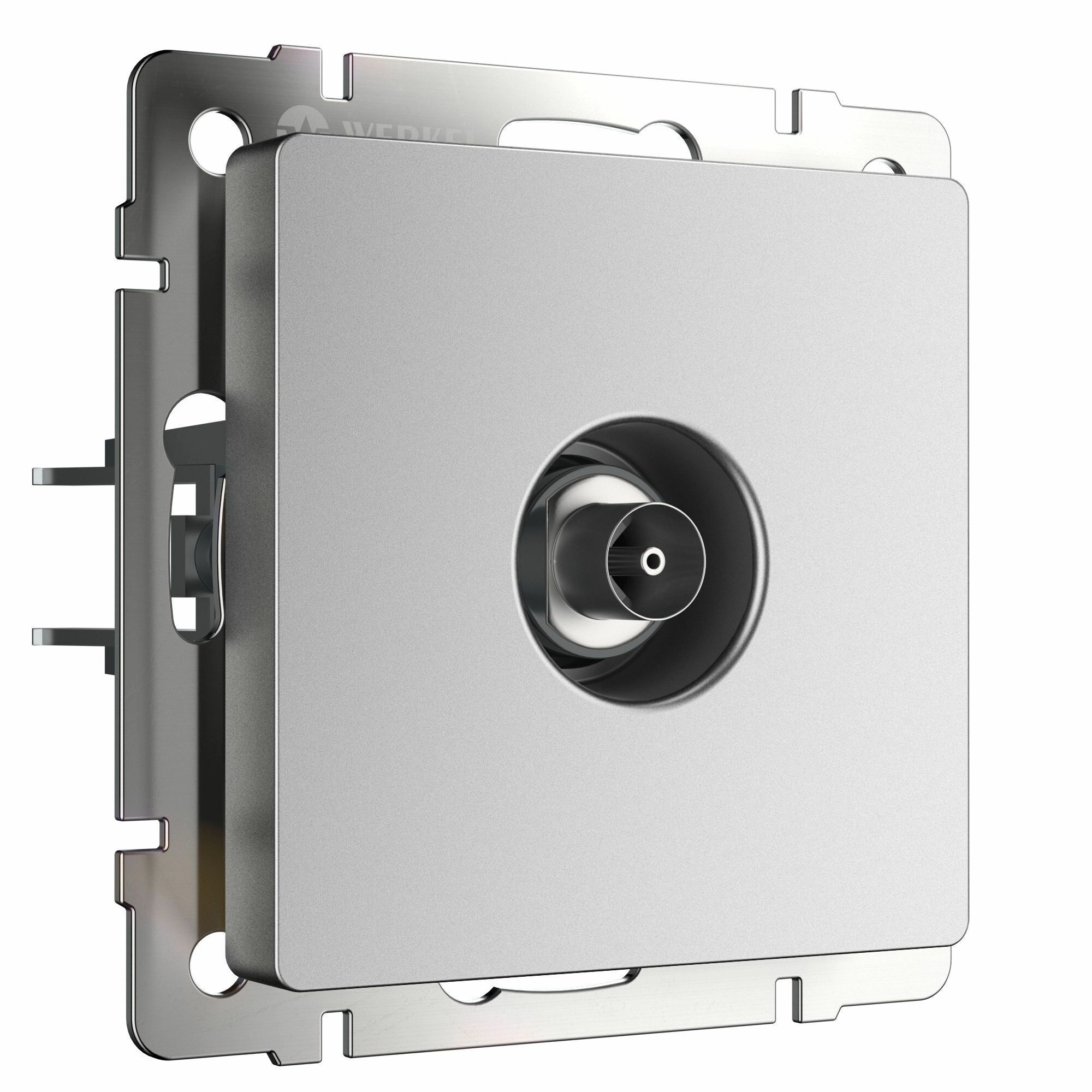 ТВ розетка оконечная Werkel W1183065 (серебряный матовый)